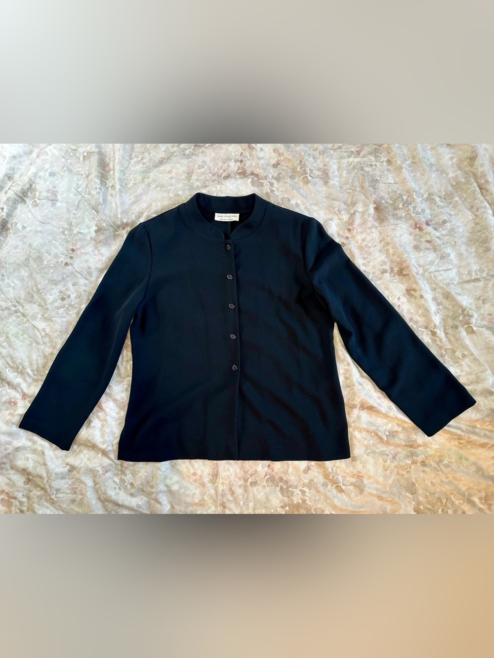 Sport Collection Black Button-Front Jacket - Picture 2 of 6
